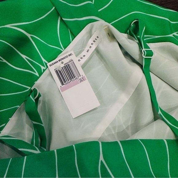 Revolve Susana Monaco Palm Print green maxi dress - Picture 7 of 7